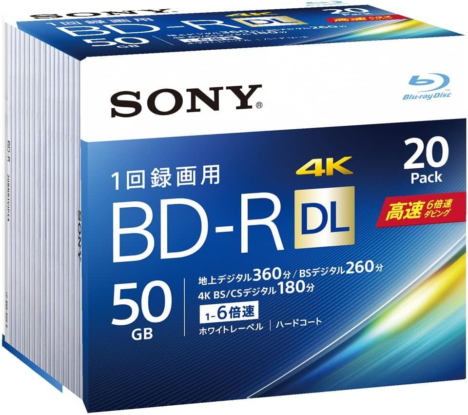Amazon.co.jp: ブルーレイディスク BD-R DL 50GB (1枚あたり地